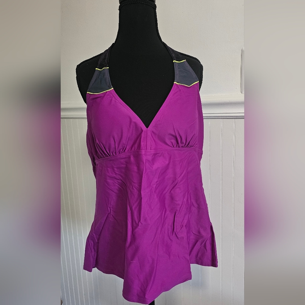 Everlast Purple and Gray Halter Swim Top 26